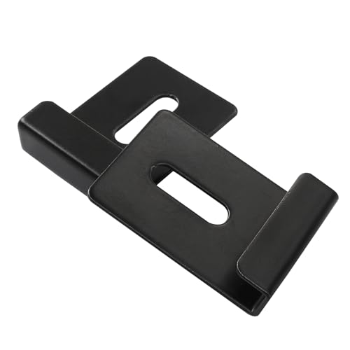 Image of 6Pcs Mirror Mounting Clips, Wide Channel Bathroom Mirror Hanger, Heavy Duty Mirror Holder Clips, Mirror J Hook with Screw for Wall Mounting Frameless Mirror ( Black)
