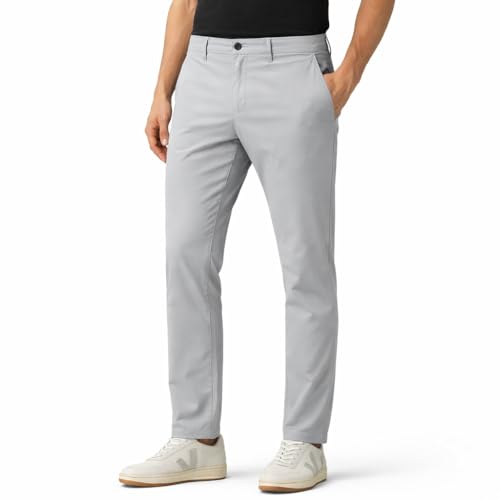 Image of Men's Casual Regular Fit Cotton Pants | Chinos | Trousers