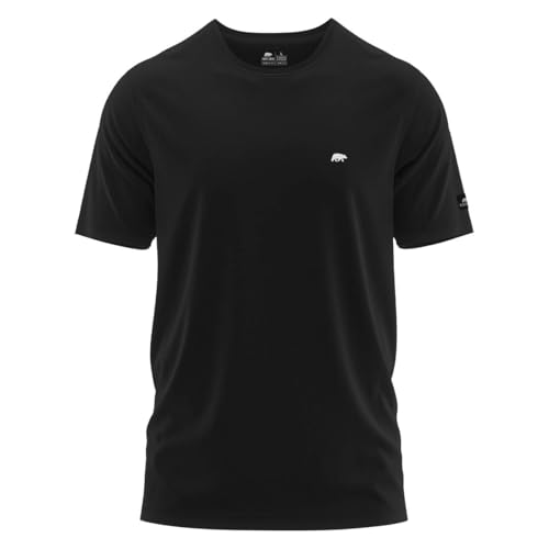 FORSBERG T-Shirt mit kleinem Gummi-Patch Farbe:schwarz Größe:L