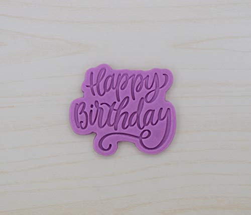 Happy Birthday Cookie Cutter And Stamp Set 101 (2.2" X 1.9") #TOP6