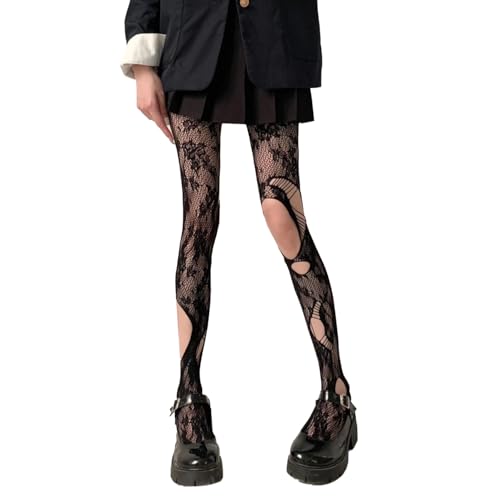 Image of Black Sheer Tights Y2K High Waist Pantyhose with Bows Patterned Stockings for Women