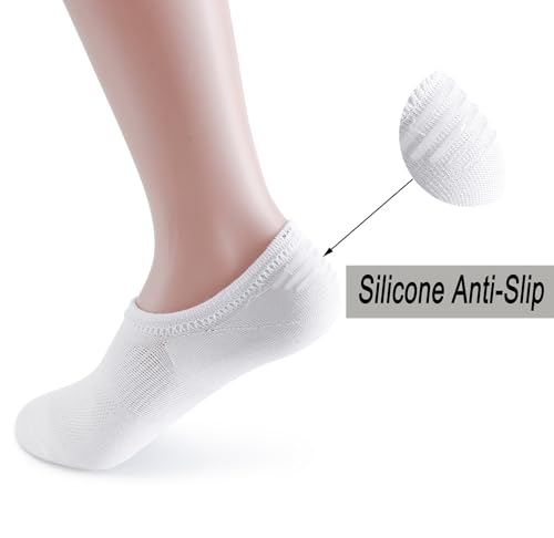 Pareberry 8 Pairs Boys Girls No Show Mesh Socks Cotton Non Slip Low Cut Arch Support Socks3