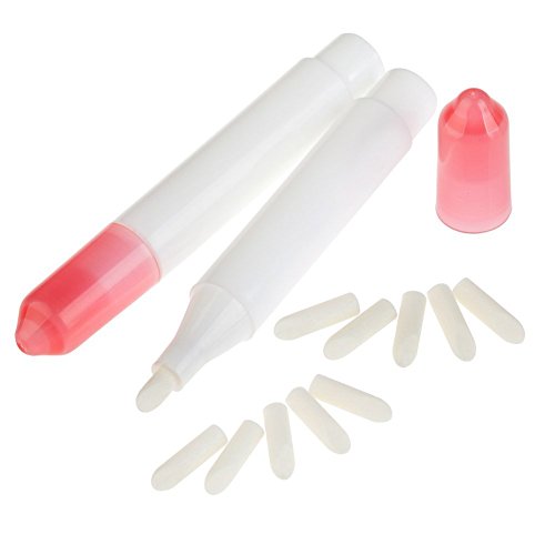 Set Of 2Pcs Professional Nail Art Nail Refillable Polish Varnish Removers/Correction Pens/Correctors With 10Pcs White Replacement Tips By Vaga #TOP1