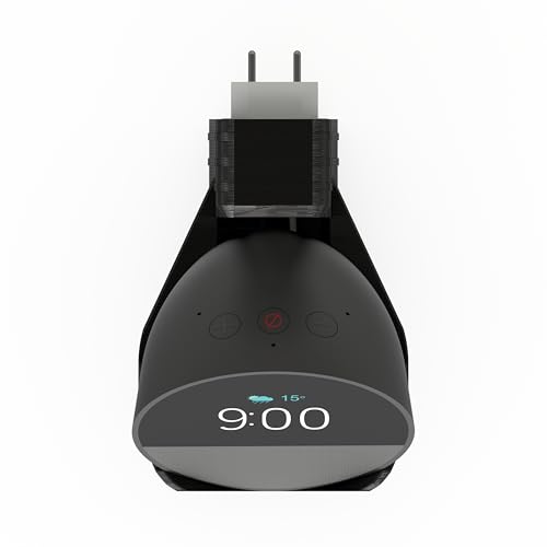 Suporte Novo Echo Spot com Alexa 2024 Parede esconde fios - Preto