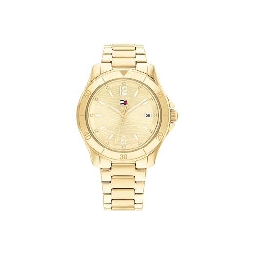 Tommy Hilfiger Reloj Analógico de Cuarzo para mujer con Correa en Acero Inoxidable dorado - 1782513