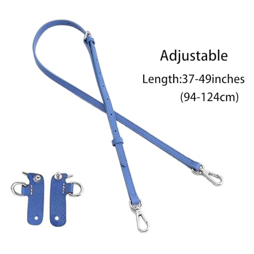 Image of Bag Leather Purse Strap Replacement Crossbody Shoulder Straps for MINI Pouch, No Damage Conversion Kits Accessories (MINI-Brilliant Blue-S)