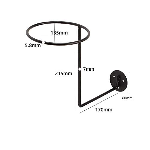 4 Pieces Wall-Mounted Motorcycle Accessories Black Helmet Holders Metal Helmet Hangers Multifunctional Helmet Racks with 12 Pieces Expansion Screws for Basketball hat Rack Jacket Hook