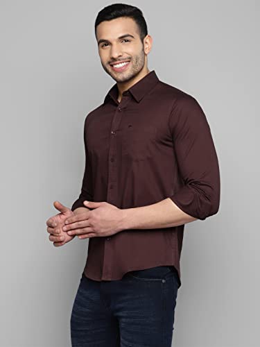 Image of Allen Cooper Solid Shirts for Men - 100% Cotton Comfort Fit Casual and Formal Shirt - Breathable, Soft, Classic Style (Multiple Colors)