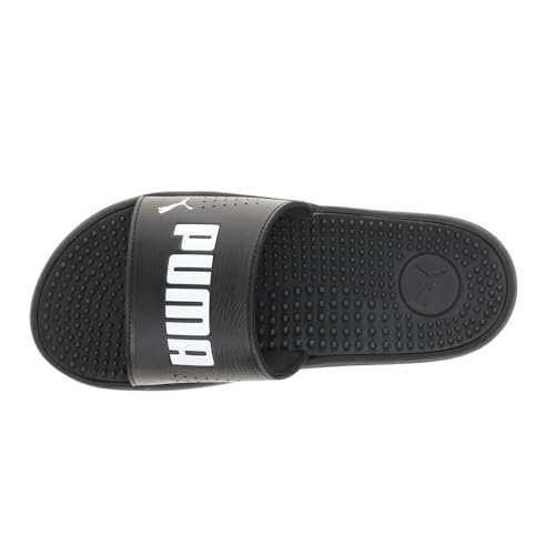 PUMA Men's Softride Massage Slide Sandals, Black-White, 84