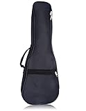 Majowir Soprano Ukulele Case Black Ukulele Padding Bag for 21 Inch Ukulele
