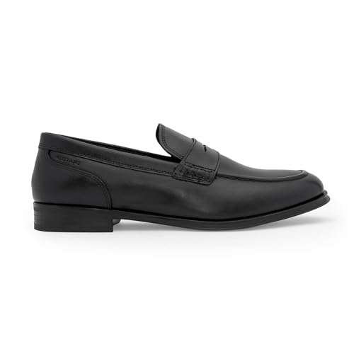 Image of Red Tape Men's Formal Shoes Black Leather Round Toe Lace-Up