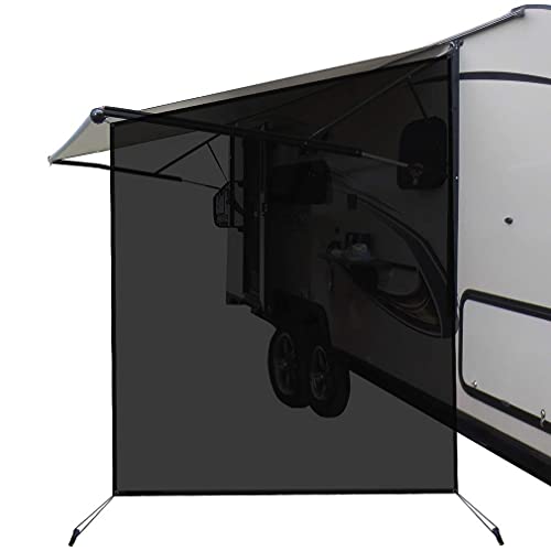 Leaveshade LVS0907BK Rv Awning Side Sun Shade Screen (9'X7') Mesh Screen Shade For Camper Awning Sunshade Motorhome Trailer Awning Sunscreen Shadescreen Uv Blocker thumb #4