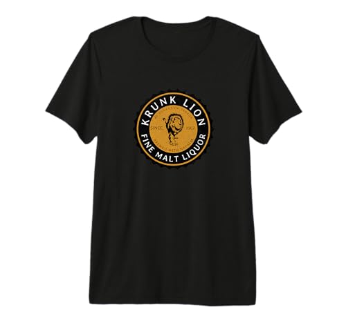Retro Krunk Lion Fine Malt Liquor “Brewed with Napalm” Premium Tri-Blend T-Shirt