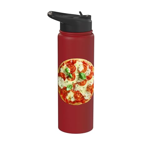 Pizza Margherita Neapolitan Italian Food Lover Pizzeria Chef Stainless Steel Insulated Water Bottle