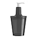 koziol distributeur de savon liq. 250 ml Flow, thermoplastique, noir, 8,8 x 8,8 x 17,7 cm