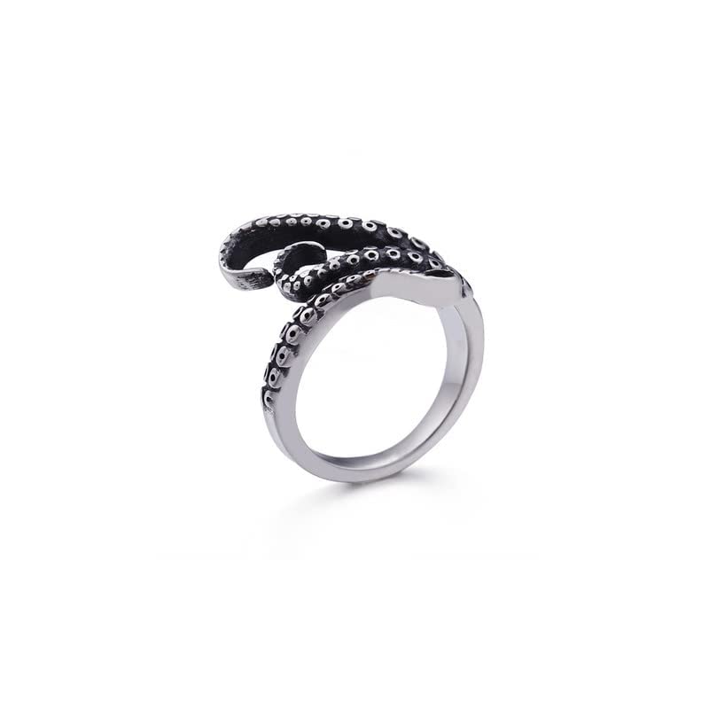 Fashion Stainless Steel Octopus Tentacles Open Ring