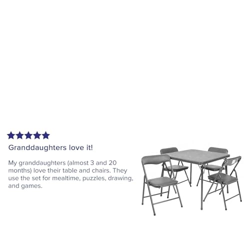 image for Flash Furniture Mindy Kids 5-Piece Folding Square Table and Chairs Set