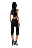 Nina Carter P132 Pantalon en jean pour femme Coupe skinny talia haute Effet délavé, Czarny (P132-8), L