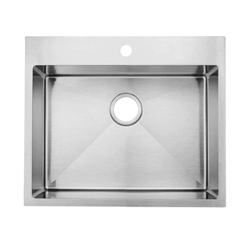 25x22 Inch Drop In Kitchen Sink, 25 Inch Brushed Nickel RV