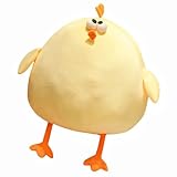 XIYUAN Fat Chicken Plush Pillow Super Soft Mother Hen Doll Plush Toy 17.7inch Funny CuteChicken Neck Pillow Yellow Chicken Stuffed Animal for Boys & Girls Festival