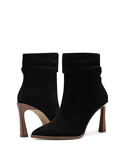 Vince Camuto Women s Presindal Pointy Toe Bootie Ankle Boot, Black, 7