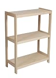 Stolarstwo Wochnik S.C. Scaffale per carichi pesanti in legno di faggio massiccio, 93 x 50 x 33 cm (altezza x larghezza x profondità), 3 ripiani, fino a 60 kg per ripiano, extra stabile, scaffale da