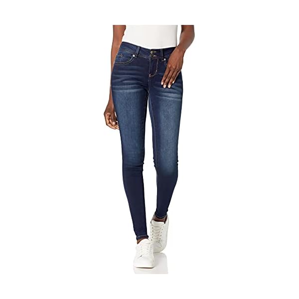 WallFlower-Womens-Instasoft-Ultra-Fit-Skinny-Jeans WallFlower Women's Ultra Skinny Mid-Rise Insta Soft Juniors Jeans (Standard and Plus), Lake Pure, 11