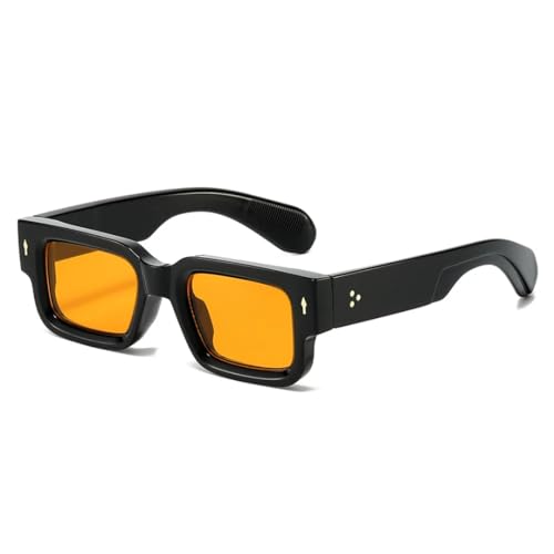 Lunettes de soleil rétro UV400 pour femme et homme à monture épaisse tendance