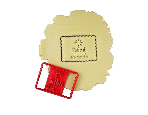 3Dkoupe - 3DKOUPE - Emporte-pièce petit beurre - "Bébé en route" - Couleur au choix - Conçu et fabriqué en France