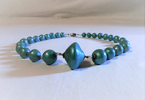 Collier bleu turquoise princesse : le cadeau idéal en perles céramique