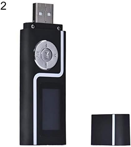 Kukakoo Portable MP3/MP4/FM Radio Player丨Video/Media/Music Player,Support Photo Viewer,K10MP3 Music Media Player Portable USB Stick Shape LCD Screen Dual Audio Ports Gift - Black