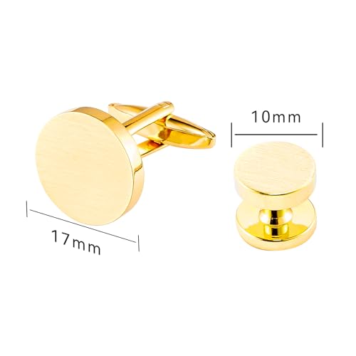 Cufflinks for Men and Tuxedo Shirt Studs Set with Gift Box Stainless Steel Cufflinks3