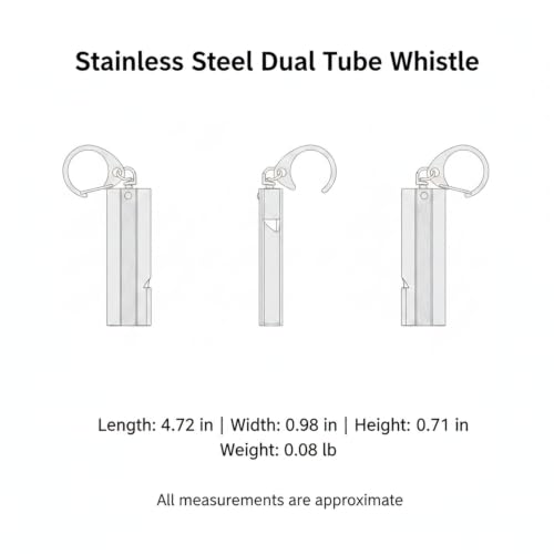 Silbato doble tono de acero inoxidable para árbitros miniatura 7