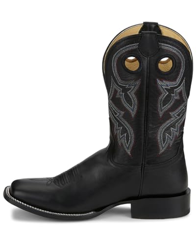 Tony Lama Men's Lars Western Boot Broad Square Toe - RN3517 8 1/2 D(M) US Black3
