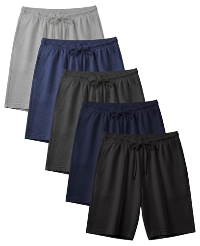 Andrew Scott Men's French Terry Drawstring Shorts|Casual|Lounge | Sweat | Workout | Multi Packs Colors