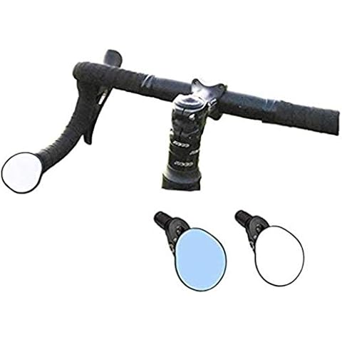 Hafny Road Bike Bar End Mirror, Convex Blue Glass Mirror, HF-M956S-FR06 (Silver) Cover