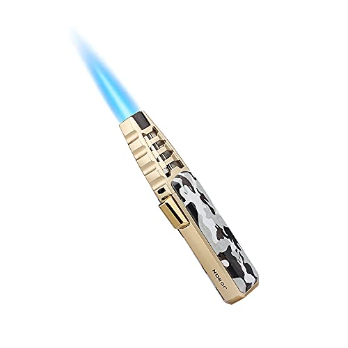 JOBON Torch Lighter Strong Adjustable Lockable Firepower Butane Refillable Lighter with Gift Box for Baking Kitchen BBQ Camping - No Gas Included