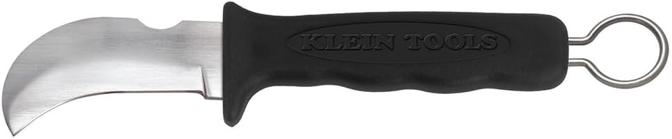 Klein Tools 1580-3 Skinning Knife, Made in USA, Ergonomic Handle With Oversized Ring, 2-Inch Fixed Klein Kurve Blade