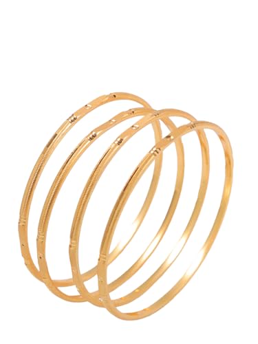 Image of Zeraki Jewels Women's Traditional Gold Plated Ishika Bangle (Set of 4)