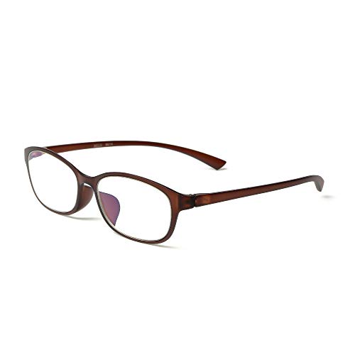 MIDI-ミディ おしゃれ 老眼鏡 ブルーライトカット 紫外線カット マットブラウン 度数+1.50 高めの鼻パッドでまつ毛が当たりづらい 軽量 (M-210,C4,+1.50)