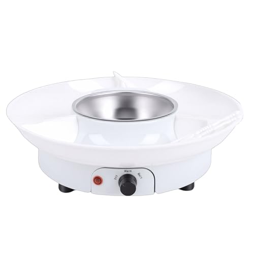 Vikye Juego de Ollas Eléctricas para Fondue de Chocolate, Máquina Derretir de 10 Oz con 10 Tenedores para Asar y Bandeja para Servir Desmontable, Kit de Calentador de Queso Dulce para (Enchufe de la