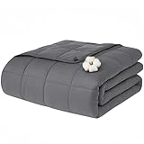 Smart Queen Weighted Blanket 20 lbs for Adults & Couple to Share (60'x 80', Queen Size) Heavy Blanket for Bedding, Soft Breathable Cotton with Machine Washable for Sleeping