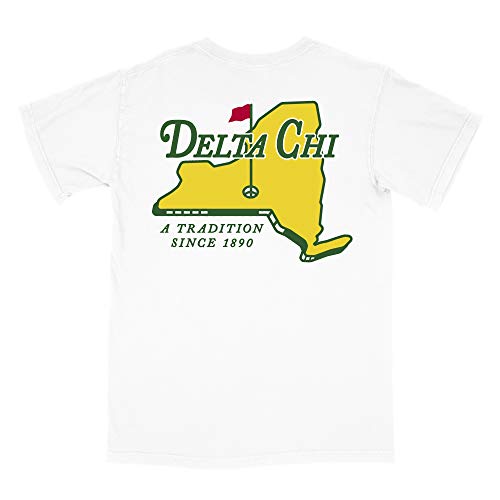 Delta Chi DX Fraternity Golf Comfort Colors Pocket Shirt Tee Founded in New York