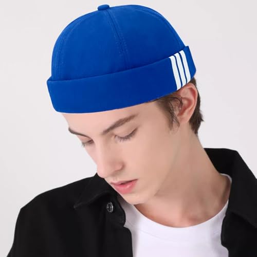 Image of Dome Brimless Hats for Women Men Beanie Docker Cap Sailor Skull Cap