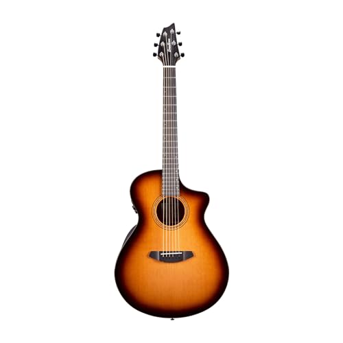 Breedlove Solo Pro Concert CE 6-String Red Cedar-African Mahogany Acoustic Electric Guitar with Ovangkol Bridge (Right-Handed, Edgeburst)