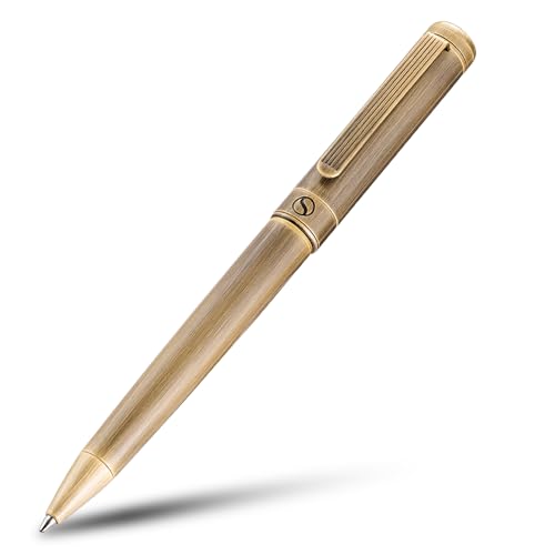 Image of Scriveiner Bronze Ballpoint Pen - Stunning Luxury Pen, Schmidt Black Refill, Best Ball Pen Gift Set for Men & Women, Professional Executive Office, Nice Fancy Designer Pens