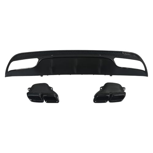 Parachoques trasero Benz W205 sedan 2015-2018 estilo AMG con puntas de escape 4