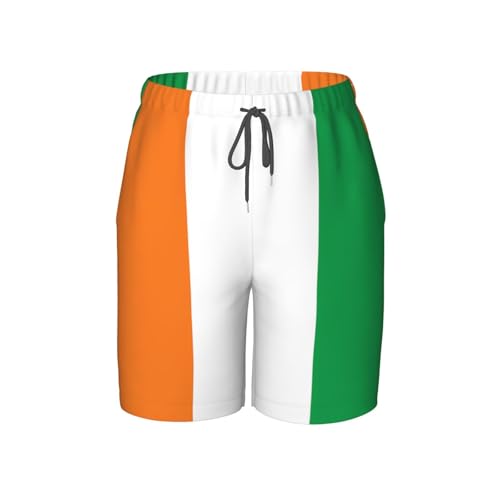 Flag of Ivory Coast Youth Beach Pants, Soft and Breathable, with Drawstring Waist, Suitable for Sports and Leisure.