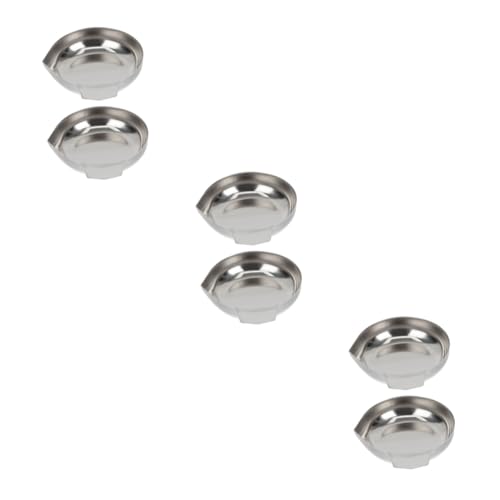 GRIRIW 3sets Metal Electronic Scale Tray Stainless Steel Gems Weighing Trays Small Scale for Jewelry Digital Pan 2pcs*3