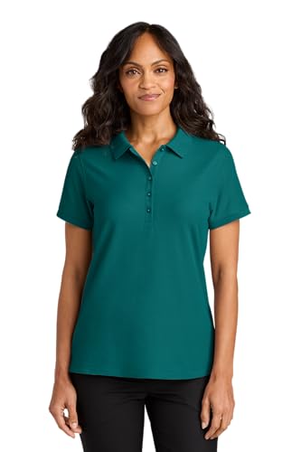 Image of Port Authority Women's Wearever Signature Pique Polo, Teal Green, M